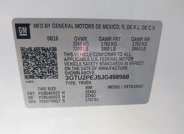 3GTU2PEJ5JG498988 2018 2018 GMC Sierra- 1500 Denali 9