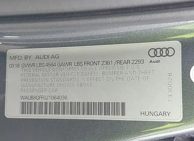 WAUB8GFF0J1064036 2018 2018 Audi A3- 2-0T Premium/2-0T Tech  9