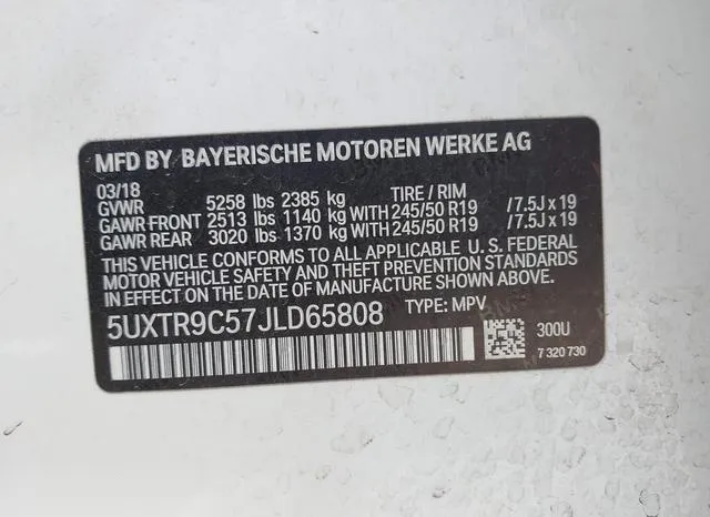 5UXTR9C57JLD65808 2018 2018 BMW X3- Xdrive30I 9