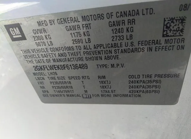 2GKFLWEK8F6136489 2015 2015 GMC Terrain- Sle-2 9