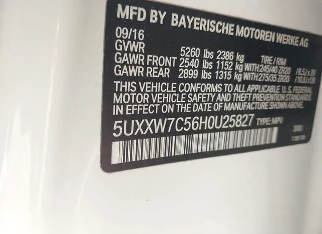 5UXXW7C56H0U25827 2017 2017 BMW X4- M40I 9