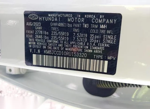 KM8JCCD10RU153320 2024 2024 Hyundai Tucson- Hybrid Sel Conve 9