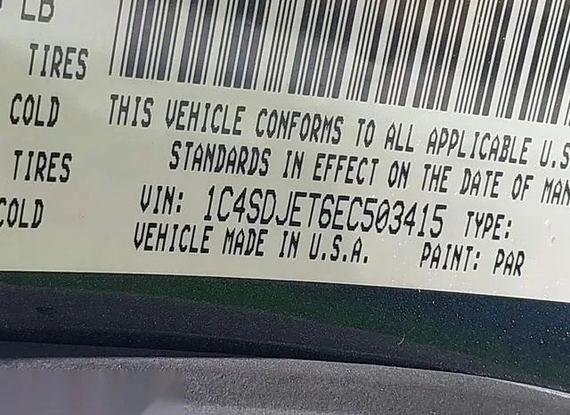 1C4SDJET6EC503415 2014 2014 Dodge Durango- Citadel 9