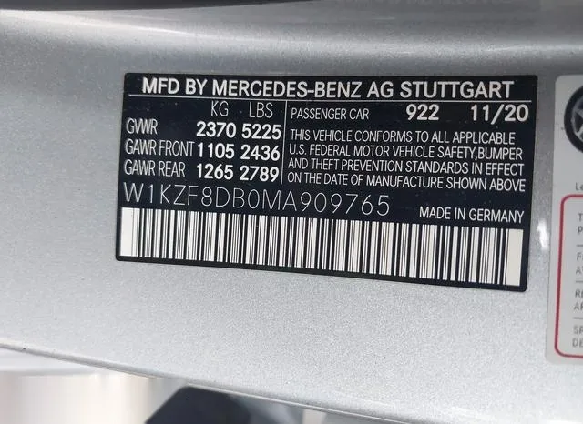 W1KZF8DB0MA909765 2021 2021 Mercedes-Benz E 350 9