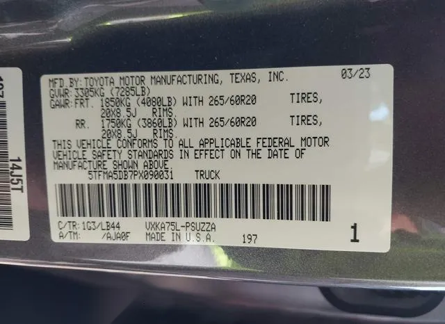 5TFMA5DB7PX090031 2023 2023 Toyota Tundra- 1794 Edition 9