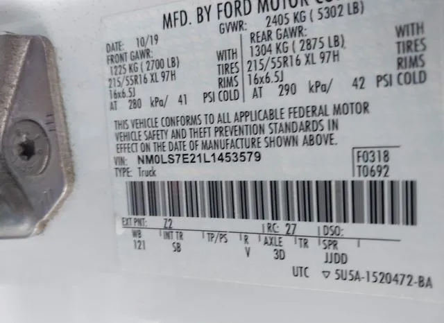 NM0LS7E21L1453579 2020 2020 Ford Transit- Connect XL 9