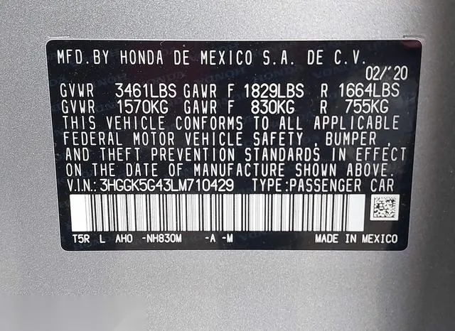 3HGGK5G43LM710429 2020 2020 Honda Fit- LX 9