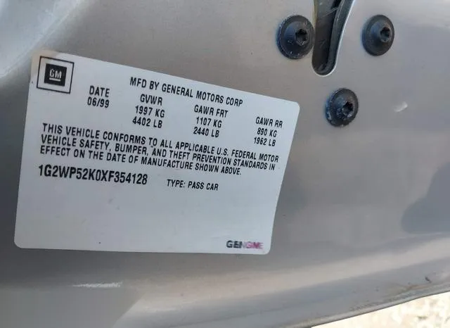 1G2WP52K0XF354128 1999 1999 Pontiac Grand- Prix GT 9