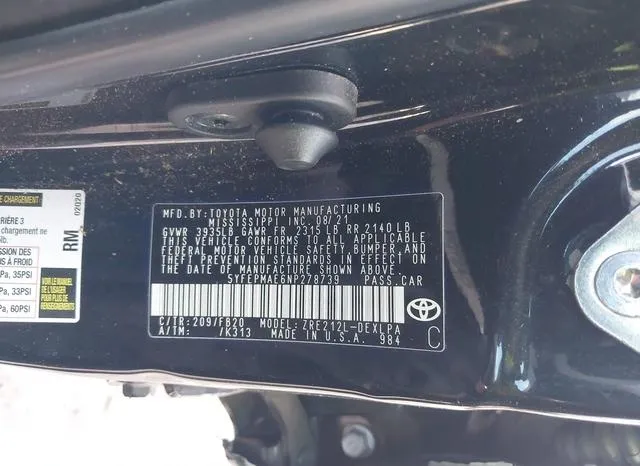 5YFEPMAE6NP278739 2022 2022 Toyota Corolla- LE 9