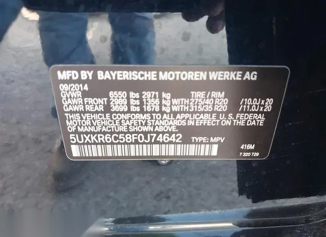 5UXKR6C58F0J74642 2015 2015 BMW X5- Xdrive50I 9