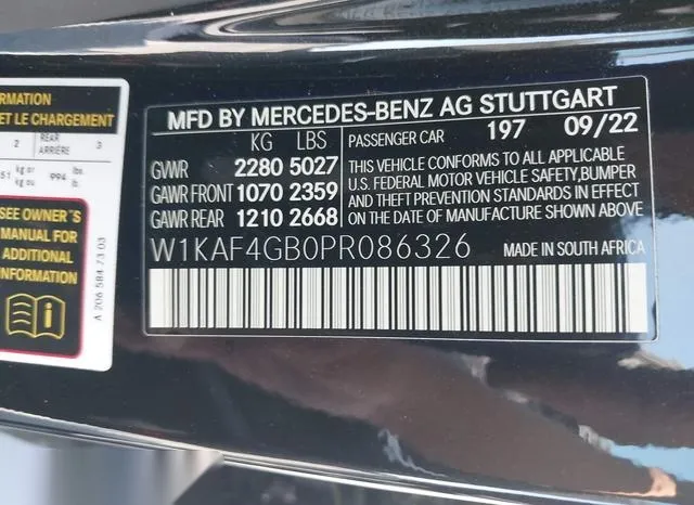 W1KAF4GB0PR086326 2023 2023 Mercedes-Benz C 300- Sedan 9