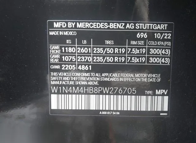 W1N4M4HB8PW276705 2023 2023 Mercedes-Benz GLB-Class- GLB250  9