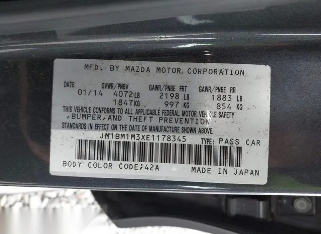 JM1BM1M3XE1178345 2014 2014 Mazda 3- S Grand Touring 9