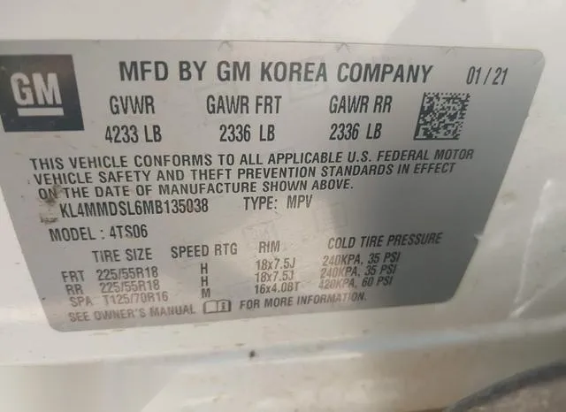 KL4MMDSL6MB135038 2021 2021 Buick Encore- GX Fwd Select 9