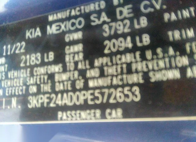 3KPF24AD0PE572653 2023 2023 KIA Forte- Lxs 9