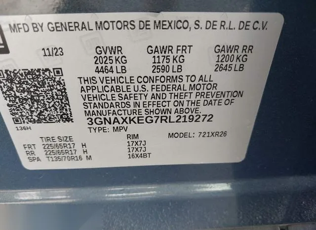 3GNAXKEG7RL219272 2024 2024 Chevrolet Equinox- Fwd Lt 9