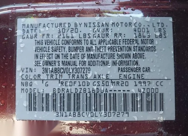 3N1AB8CV0LY307279 2020 2020 Nissan Sentra- Sv Xtronic Cvt 9