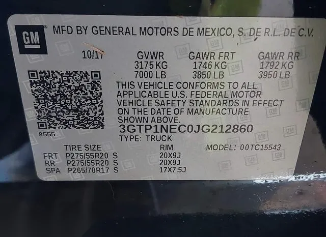 3GTP1NEC0JG212860 2018 2018 GMC Sierra- 1500 Slt 9