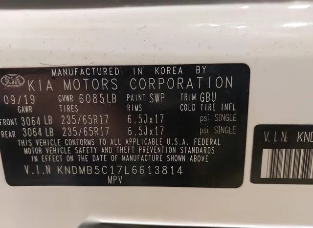 KNDMB5C17L6613814 2020 2020 KIA Sedona- LX 9