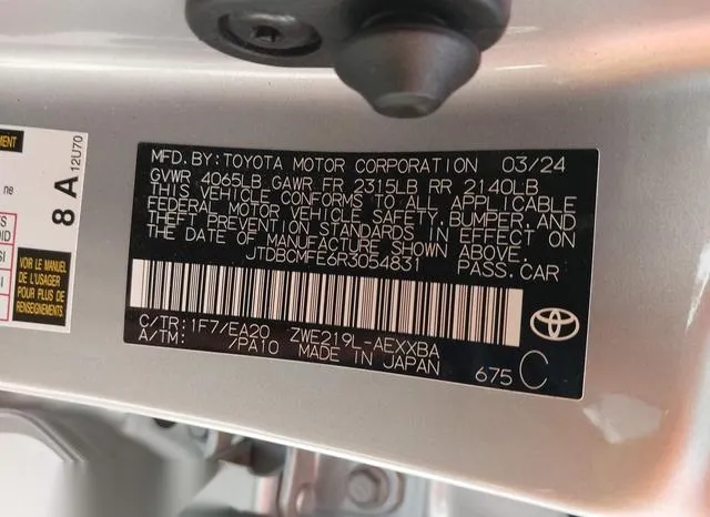 JTDBCMFE6R3054831 2024 2024 Toyota Corolla- Hybrid Xle 9