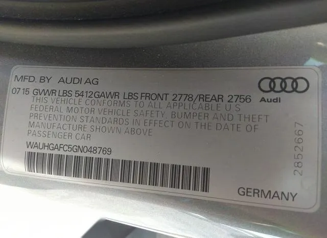 WAUHGAFC5GN048769 2016 2016 Audi A6- 3-0T Premium Plus 9