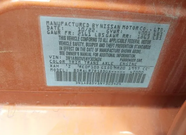 3N1AB8DV5NY303424 2022 2022 Nissan Sentra- Sr Xtronic Cvt 9