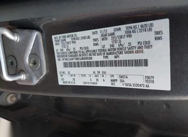 1FMCU0F78EUB55526 2014 2014 Ford Escape- S 9