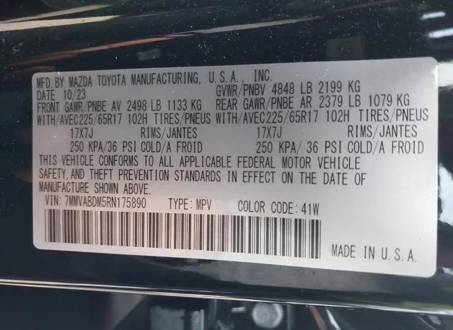 7MMVABDM5RN175890 2024 2024 Mazda CX-50- 2-5 S Premium 9