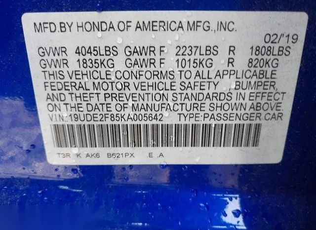 19UDE2F85KA005642 2019 2019 Acura ILX- Premium   A-Spec Pack 9