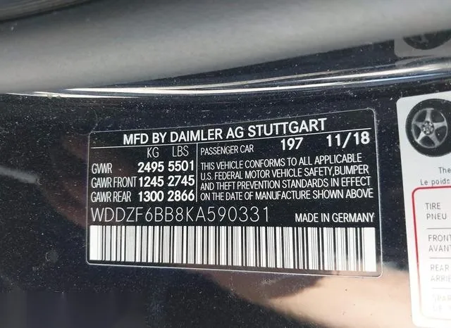 WDDZF6BB8KA590331 2019 2019 Mercedes-Benz AMG E 53- 4Matic 9