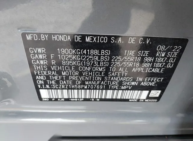 3CZRZ1H58PM707691 2023 2023 Honda HR-V- 2Wd Sport 9