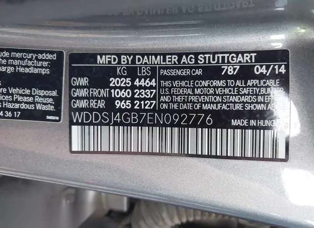 WDDSJ4GB7EN092776 2014 2014 Mercedes-Benz CLA 250- 4Matic 9