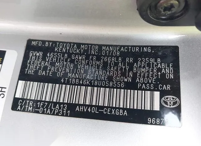 4T1BB46K18U058556 2008 2008 Toyota Camry- Hybrid 9