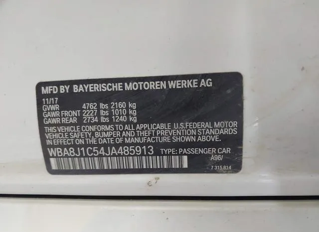 WBA8J1C54JA485913 2018 2018 BMW 328D- Xdrive 9