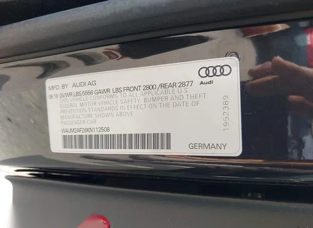 WAUM2AF26KN112508 2019 2019 Audi A6- 55 Premium 9