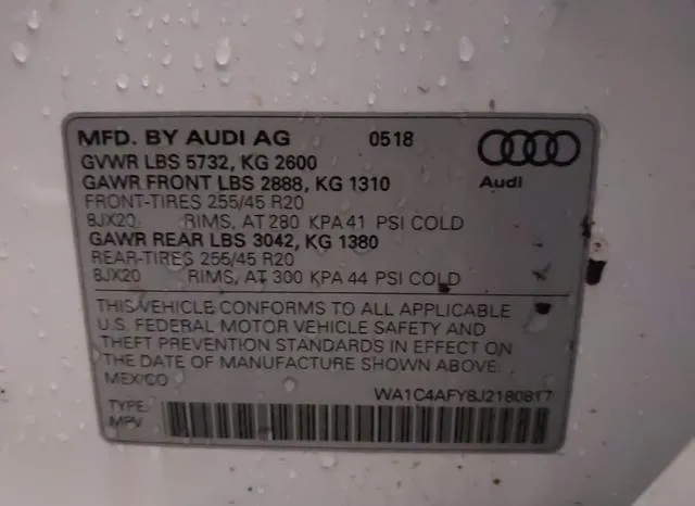 WA1C4AFY8J2180817 2018 2018 Audi SQ5- 3-0T Premium Plus 9