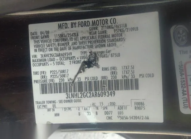 3LNHL2GC2AR609349 2010 2010 Lincoln MKZ 9