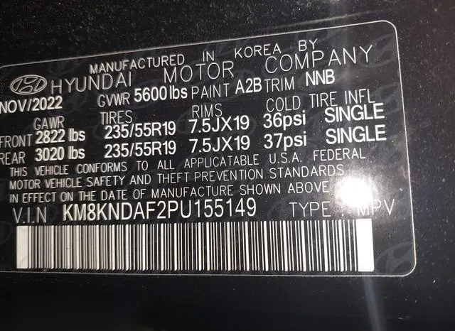 KM8KNDAF2PU155149 2023 2023 Hyundai Ioniq 5- Sel 9