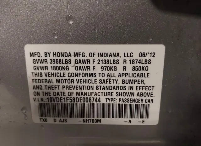 19VDE1F58DE006744 2013 2013 Acura ILX- 2-0L 9