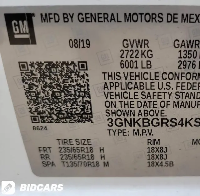 3GNKBGRS4KS699636 2019 2019 Chevrolet Blazer 9