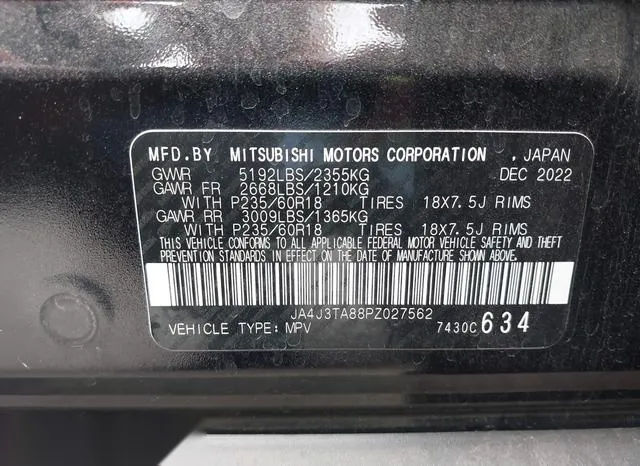 JA4J3TA88PZ027562 2023 2023 Mitsubishi Outlander- Es 2-5 2Wd 9