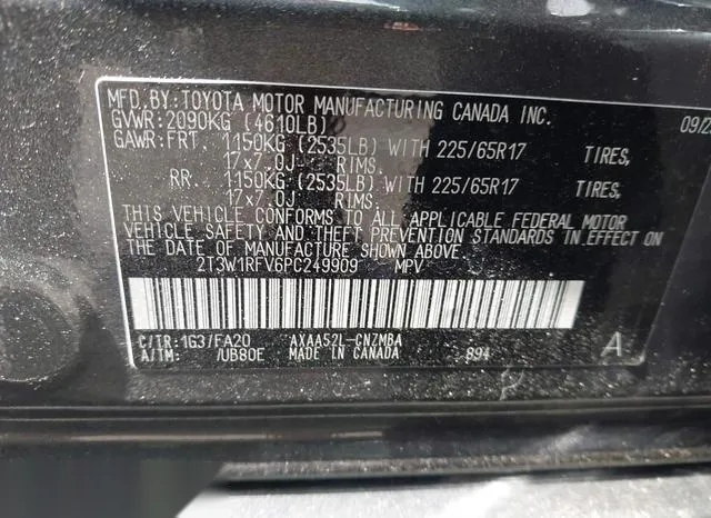 2T3W1RFV6PC249909 2023 2023 Toyota RAV4- Xle 9