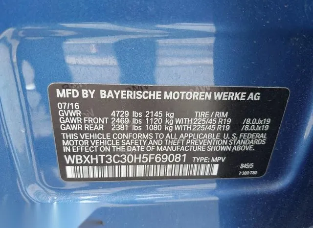 WBXHT3C30H5F69081 2017 2017 BMW X1- Xdrive28I 9