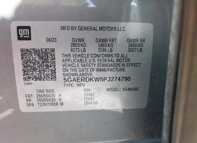 5GAERDKW5PJ274790 2023 2023 Buick Enclave- Avenir Fwd 9