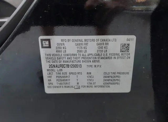 2GNALFEC7B1290513 2011 2011 Chevrolet Equinox- Ltz 9