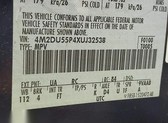 4M2DU55P4XUJ32538 1999 1999 Mercury Mountaineer 9