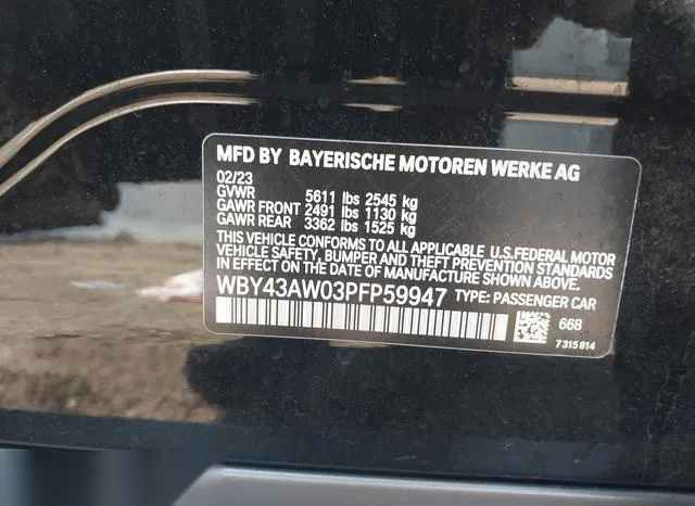 WBY43AW03PFP59947 2023 2023 BMW I4- Edrive35 9