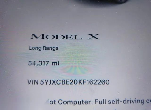 5YJXCBE20KF162260 2019 2019 Tesla Model X- 100D/75D/Long Range 7