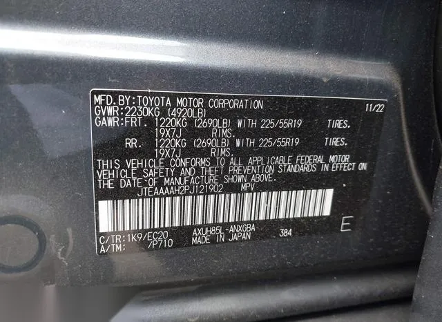 JTEAAAAH2PJ121902 2023 2023 Toyota Venza- Xle 9