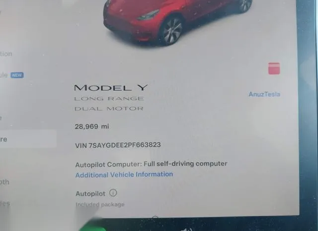 7SAYGDEE2PF663823 2023 2023 Tesla Model Y 7